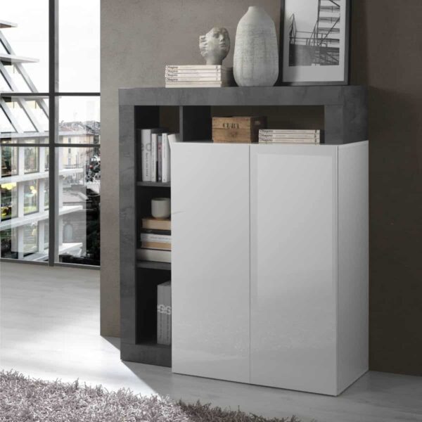 CONTENITORE ALTO 2 ANTE HAMBURGH 127 CM - immagine 2