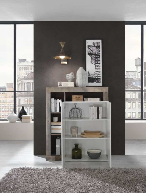 CONTENITORE ALTO 2 ANTE HAMBURGH 127 CM - immagine 4